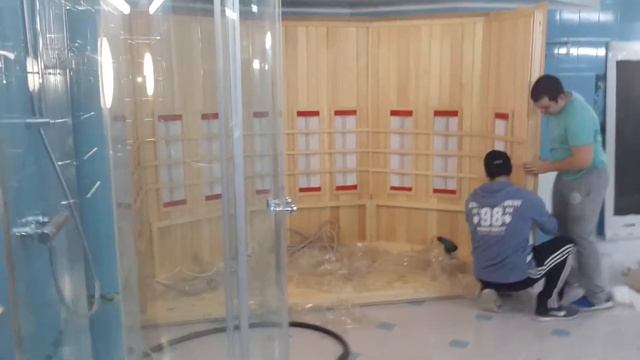 ИК-сауна ИНОЙ НОЙ. 14 - Установка правой боковой стены. смотреть онлайн