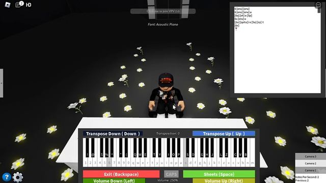 Toshifumi Hinata - Reflections ROBLOX piano sheet (easy) смотреть онлайн
