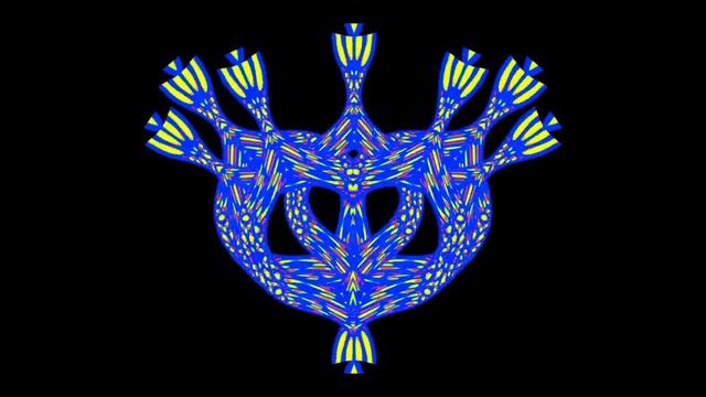 Футаж HD. Фантасмагорическый, абстрактный элемент. На черном фоне смотреть онлайн