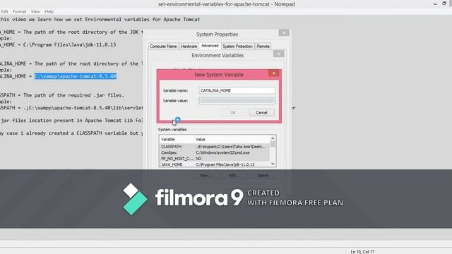 Apache Tomcat Environment Variables смотреть онлайн