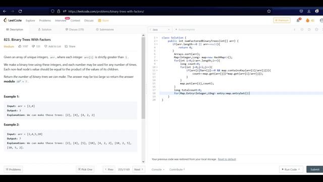 823. Binary Trees With Factors | java solution | leetcode 832 смотреть онлайн
