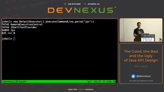 Devnexusv2020 The Good, the Bad and the Ugly of Java API Design Miro Cupak смотреть онлайн