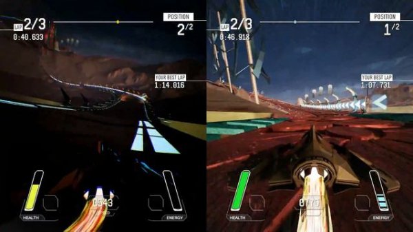 Redout: Enhanced Edition / Local Multiplayer PC Games / Two Players / Split Screen Racing Game