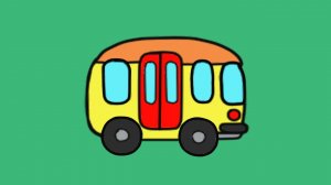 Автобус - РАСКРАСКА - Развивающие мультики для самых маленьких