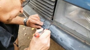 Ремонт бампера газовым паяльником.