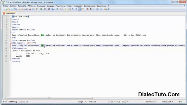 8. Cours Html5 : quote, blockquote, cite, pre смотреть онлайн