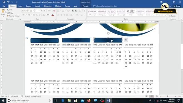 2023 printable calendar design in Ms - word смотреть онлайн