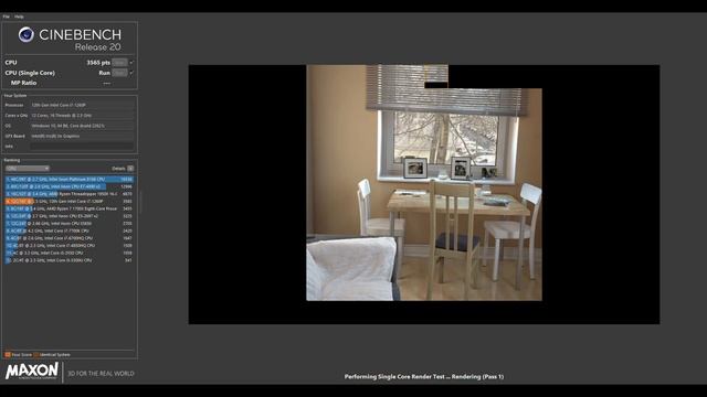 Intel i7-1260P {Acer Aspire 5 A517} - Cinebench R20 CPU-Test смотреть онлайн