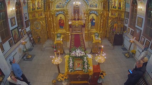 Память апостола Андрея Первозванного: вечернее богослужение с чтением акафиста (видеокамера №1) смотреть онлайн
