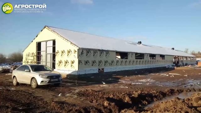 Строительство коровника привязного содержания на на 75 голов в Сарапульском районе, с. Выезд смотреть онлайн