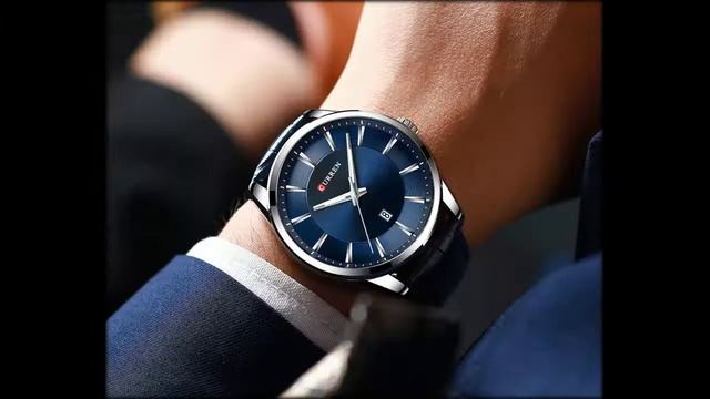 Кварцевые часы Aliexpress CURREN для мужчин, мужские наручные часы с кожаным ремешком, топ класса смотреть онлайн
