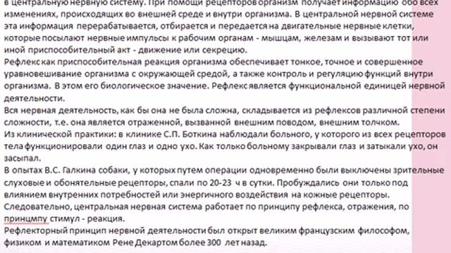 Артеменко М.В. Лекция №8 «Обмен веществ. Сенсоры. Нервная система человека» смотреть онлайн