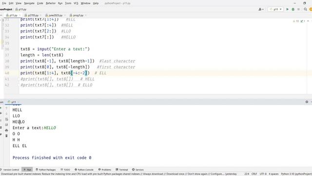 Day 9 tutorial - Python - String session 1 (Indexing and Methods) смотреть онлайн