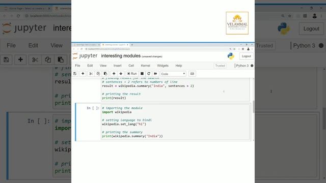 INTERESTING MODULES IN PYTHON || PYTHON ONLINE WORKSHOP || VEC смотреть онлайн