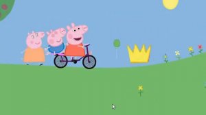 Свинка Пепа катание на велосипеде Peppa pig