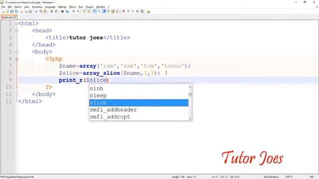 Slice Function In PHP Tamil смотреть онлайн