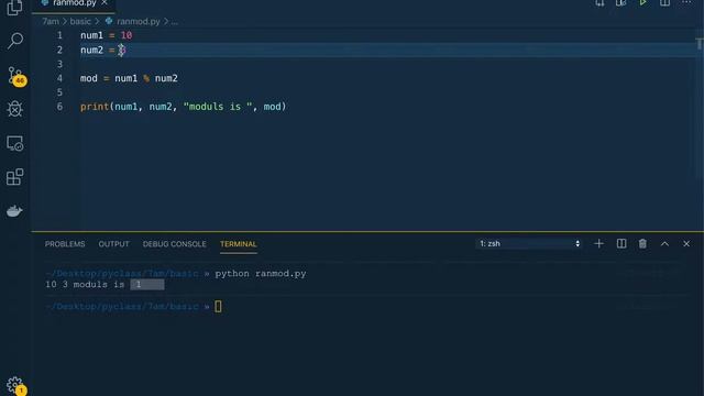 Python Basic Programs 1: Modulus of Two Random number in Python смотреть онлайн