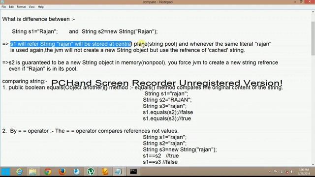 Java Tutorial by Rajan Jain : String class in java Video 15 смотреть онлайн