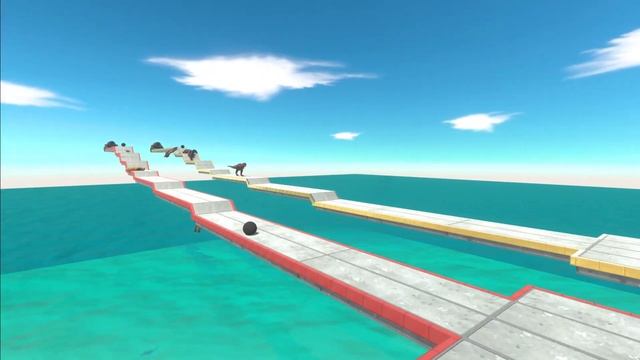 Cannon Downhill Dinosaurs vs Prehistoric and Modern Mammals - Animal Revolt Battle Simulator смотреть онлайн