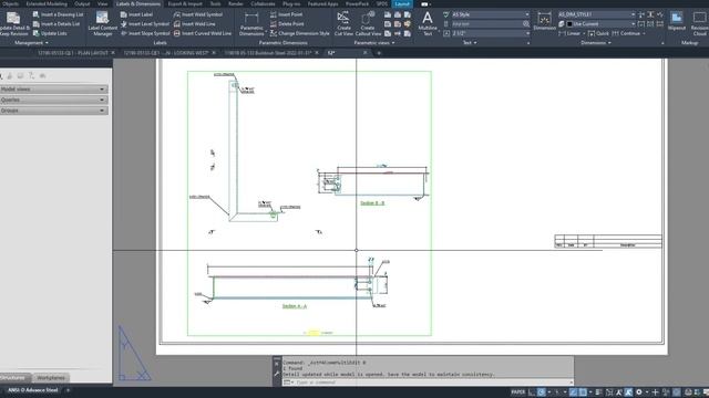 How To Add Section To Assembly Drawing in Autodesk Advance Steel смотреть онлайн
