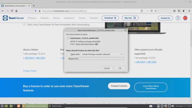 install team viewer linux mint смотреть онлайн