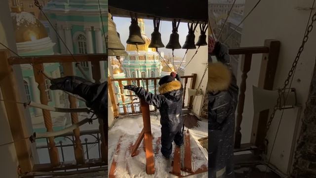 Колокольный звон. Елоховский собор. Звонарь Егор Чухлеб, 6 лет. смотреть онлайн