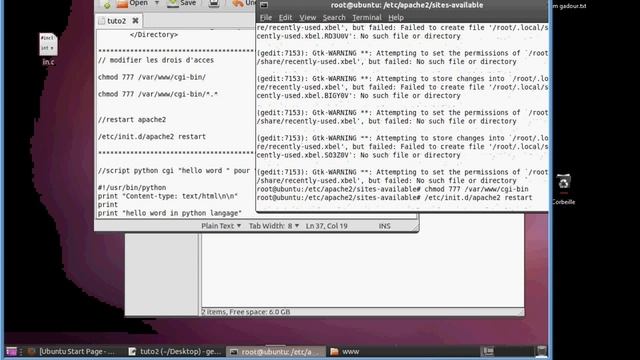 TuTo 1 comment configurer server web apache2 pour executer cgi script perl python c/c++ смотреть онлайн