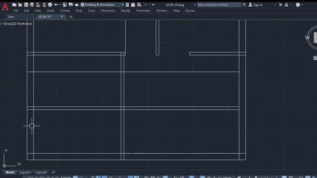22 X 25 2d Plan in Auto Cad.#youtube #autocad #home смотреть онлайн