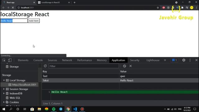 ⚡️ React JS (O'zbek) | localStorage bilan ishlash смотреть онлайн