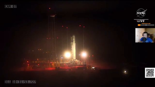 Запуск ракеты Antares 230+ с космическим кораблем Cygnus NG-18 смотреть онлайн