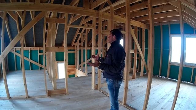 Каркасный дом с отделкой ЦСП в Рязанской обл. Обзор, отзыв заказчика. смотреть онлайн