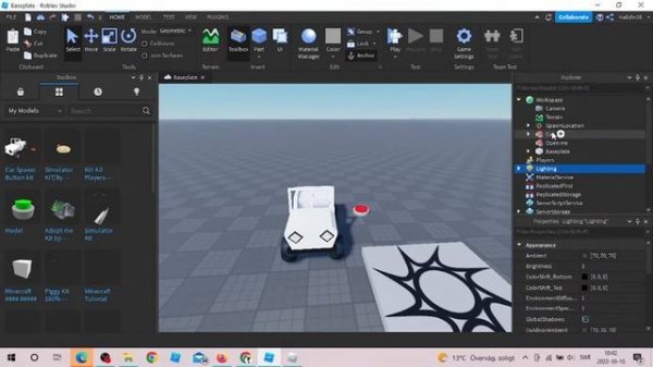 how to build Car Spawn Button (Roblox Studio)