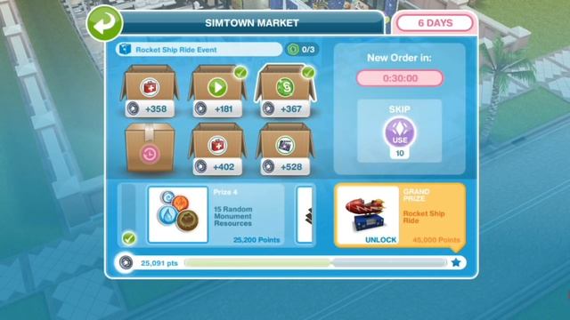 The Sims Freeplay - Rocket Ship Ride Special Event (Simtown Market) смотреть онлайн