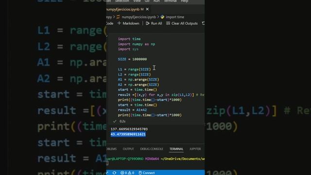 Listas de Python vs Matrices NumPy??#python #numpy смотреть онлайн