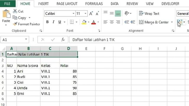 Materi TIK kelas 8 Semester 1 Mengolah data dengan microsoft excel смотреть онлайн