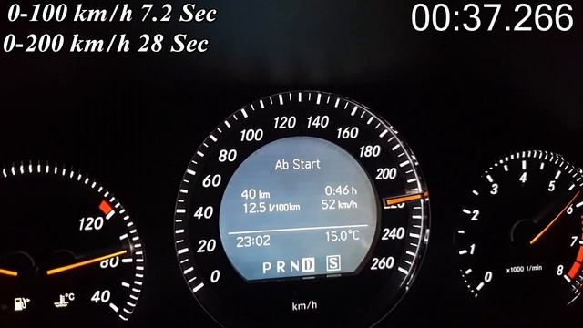 Mercedes C280 C300 W204 231PS 0-250 Km/h Acceleration Top Speed Vmax  By @garagashi481