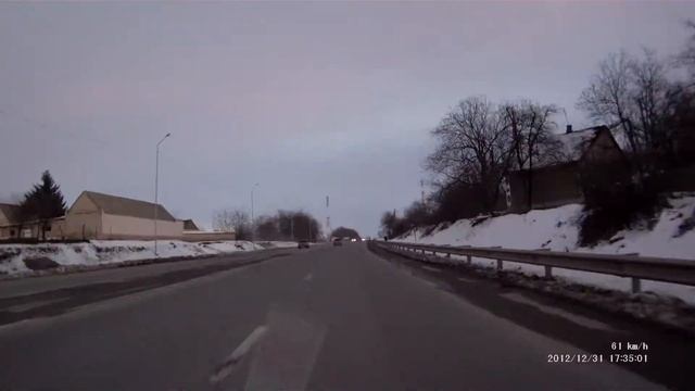 Трасса Минеральные Воды - Нальчик. Зима, день. смотреть онлайн