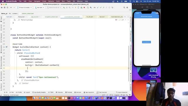 #6 BottomSheet in flutter in hindi. смотреть онлайн