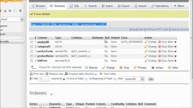 Simple Example MySQL Delete смотреть онлайн