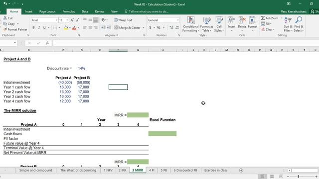 NPV, IRR, MIRR, PI Calculation смотреть онлайн