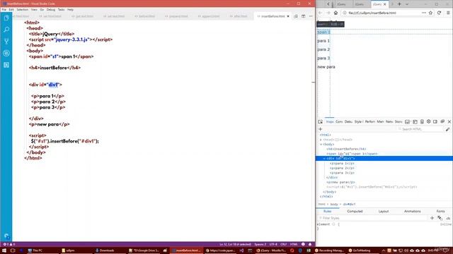 013 insertBefore Function смотреть онлайн