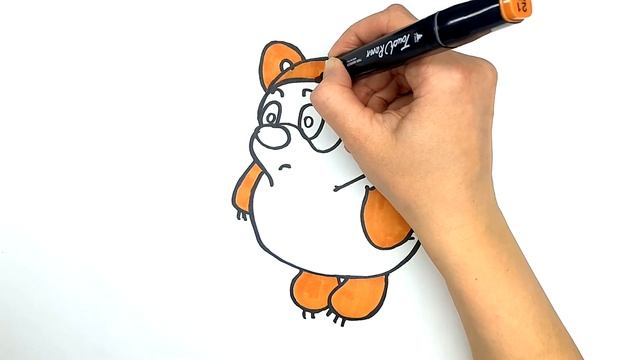 Как нарисовать ВИННИ ПУХА. Раскраска винни пух. Рисунки для малышей./РАСКРАСКИ РАЗВИВАШКИ/