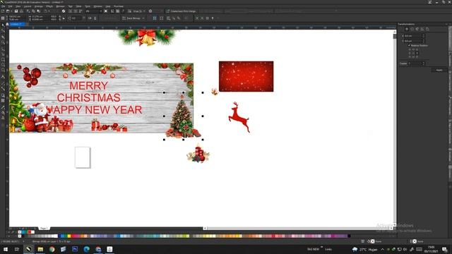 Tutorial membuat banner merry cristmas & happy new year di corel draw смотреть онлайн