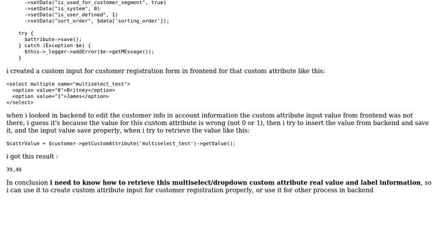 Magento: Get custom attribute dropdown/multiselect options label and value in Magento 2 смотреть онлайн