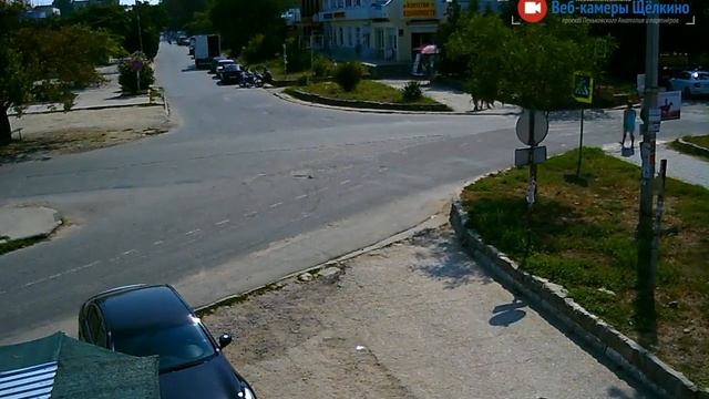 Перекрёсток в Щёлкино, 07.09.2016 - time-lapse с камеры 2 смотреть онлайн