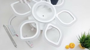 Сборка потолочного светильника с led подсветкой Omiso 21800 6+1, Schaffner