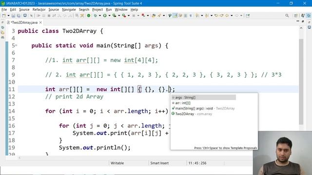 Two Dimension Array in java (2D) смотреть онлайн