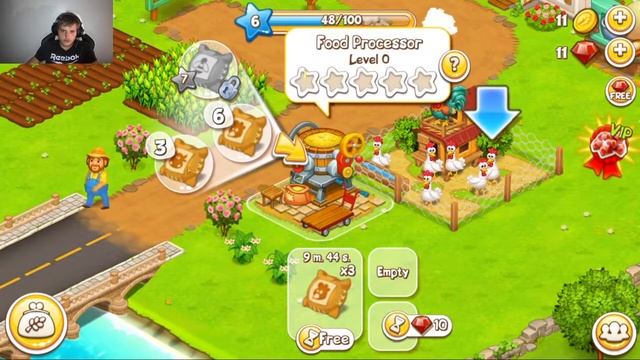 играю в не папулярную игру FARM TOWN моя ферма смотреть онлайн