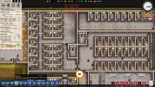 Prison Architect - Episode 18 - Giving Max prisoners a good cell and farming bigtime смотреть онлайн