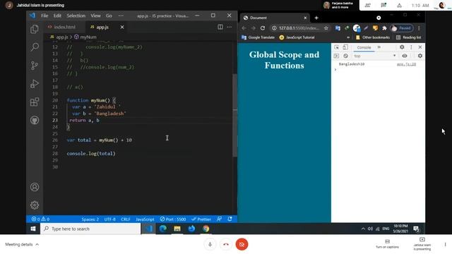 CLASS #04 JAVA-SCRIPT LEARN (GLOBAL SCOPE VARIABLE AND LOCAL SCOPE VARIABLE ) смотреть онлайн
